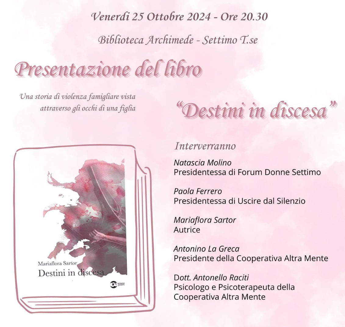 Presentazione libro Uscire dal silenzio Centro Antiviolenza Settimo Torinese